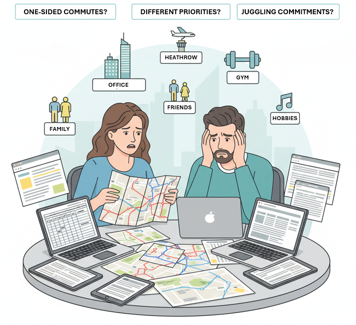 The Dual-Commuter Couple - balancing different priorities and commitments