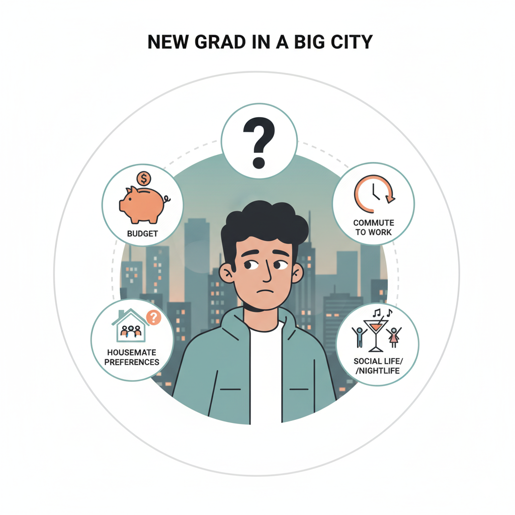 New grad in a big city - balancing budget, commute, and social life